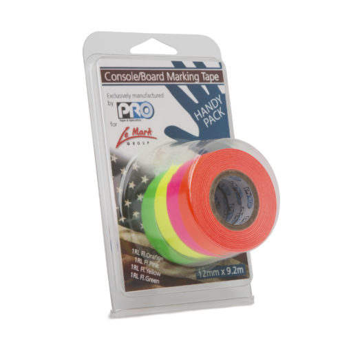 ProTapes Console Tape Mini Rolls Fluorescent Mixed Pack